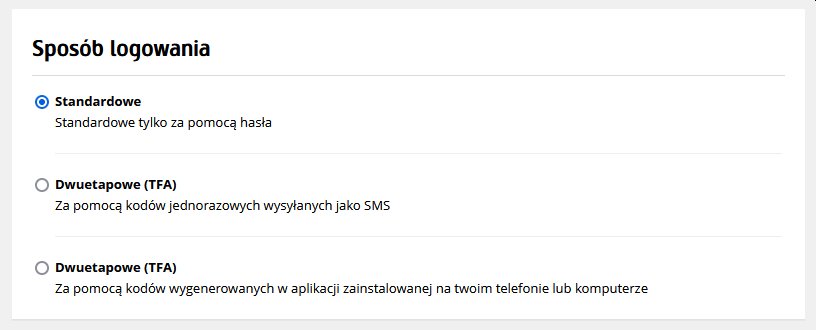 Włączenie autoryzacji dwuetapowej