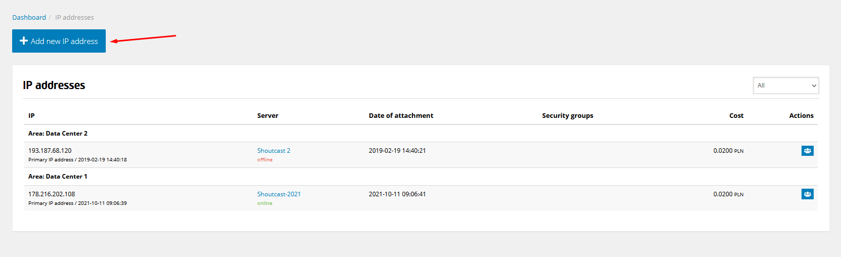 Adding additional IP addresses