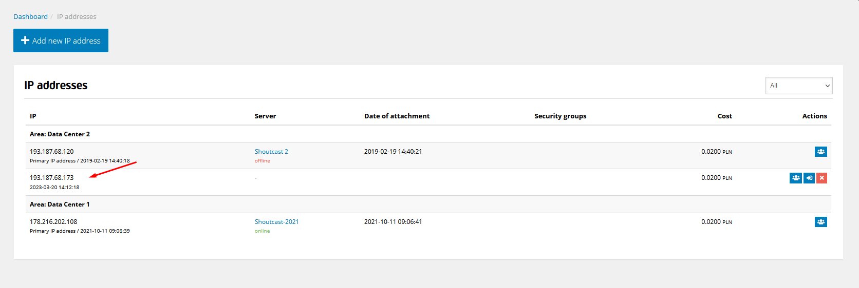 Adding additional IP addresses