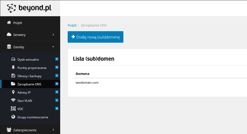 Zarządzanie rekordami DNS dodawanie nowej domeny i subdomeny