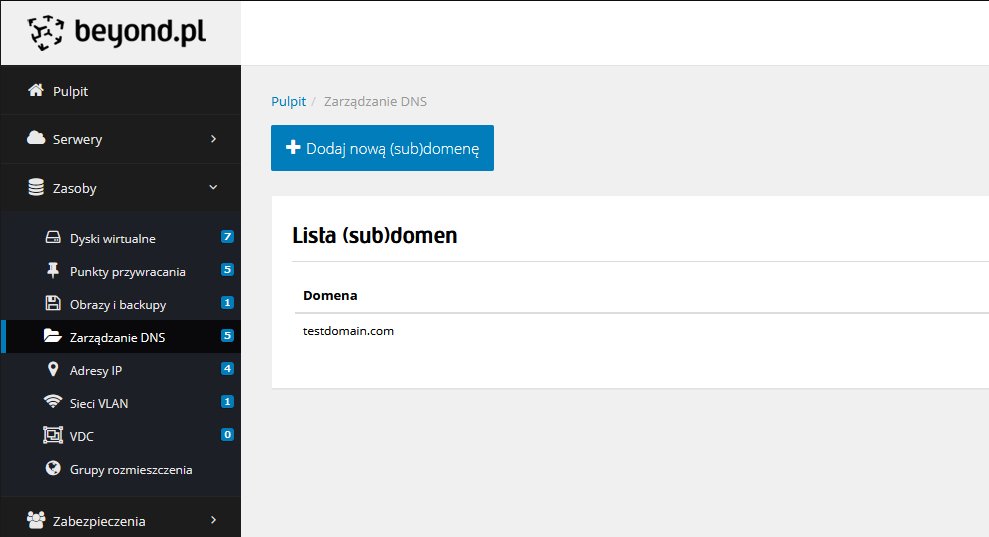 Zarządzanie rekordami DNS dodawanie nowej domeny i subdomeny