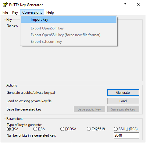 Putty klucz SSH z rozszerzeniem ppk