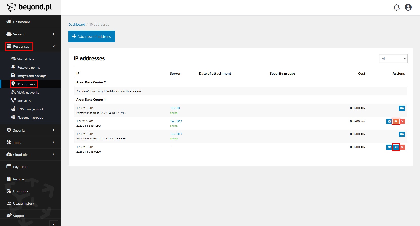 Manage your IP addresses