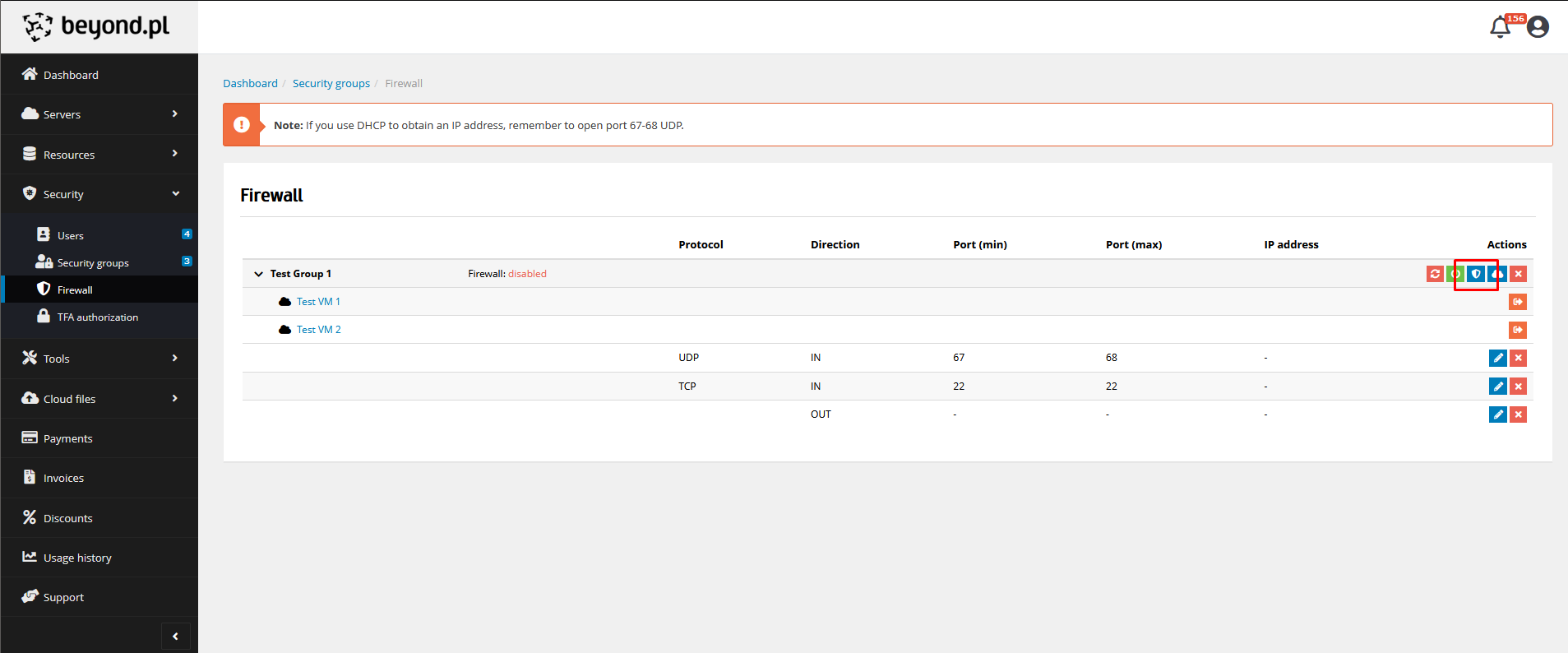 How to start your own firewall on a server?