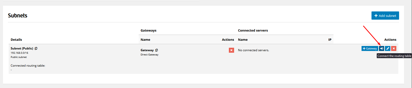 Basic VDC network with internet access